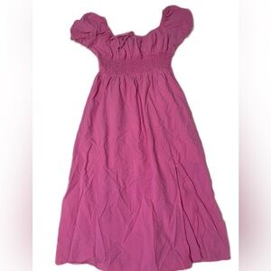 Pink milkmaid dress